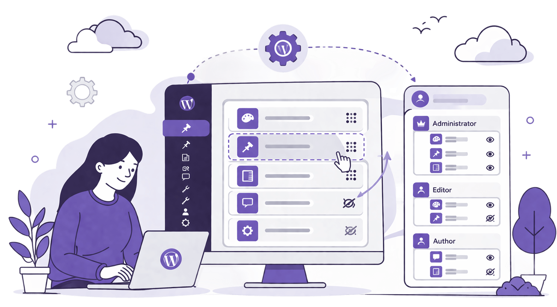 Customize WordPress admin menu items and navigation